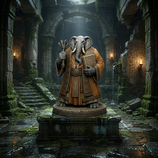 Stonetusk Loxodon Cleric-Detailed Sculpt Miniature for RPG, Display &amp; Collection