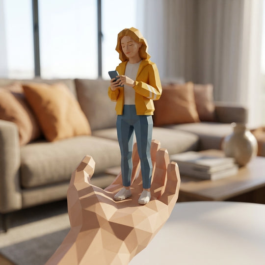 Custom Low-poly Figurine | Personalized Your Geometric Statue