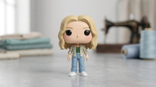 Blonde Woman with Floral Jacket - Mini Pop Funko-style collectible figurine - JuJuBit