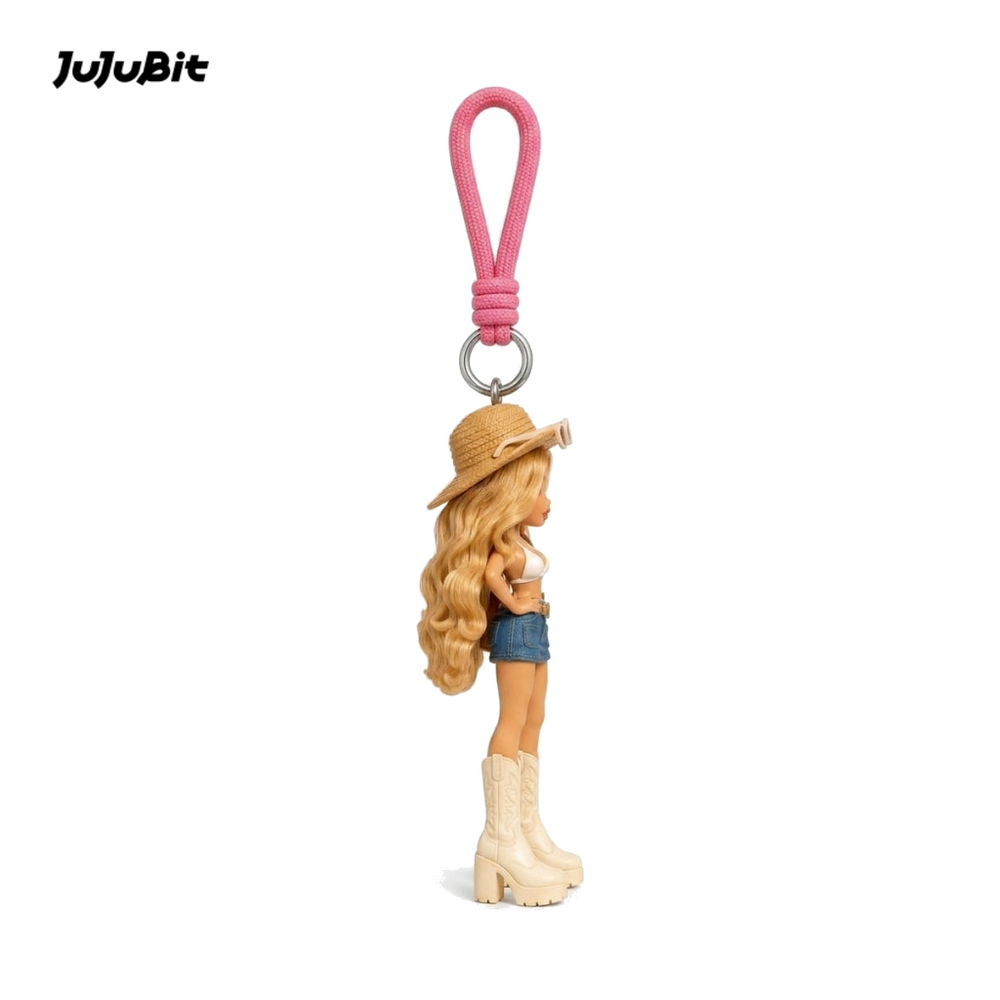 Stylish Summer Girl Keychain