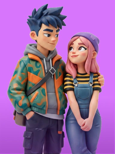 Two-Person Series custom figurine template - JuJuBit