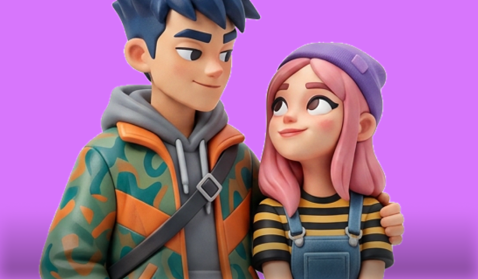 Two-Person Series custom figurine template - JuJuBit