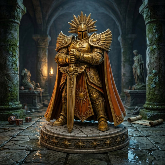 Sunfire Celestial Knight-Detailed Sculpt Miniature for RPG, Display & Collection
