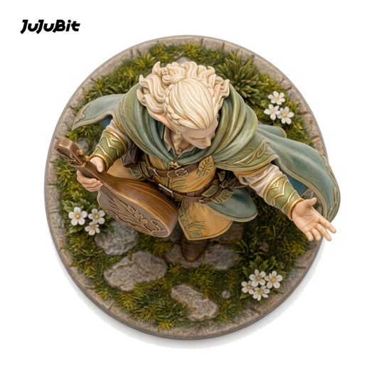 Sunleaf Elf Bard-Detailed Sculpt Miniature for RPG, Display & Collection