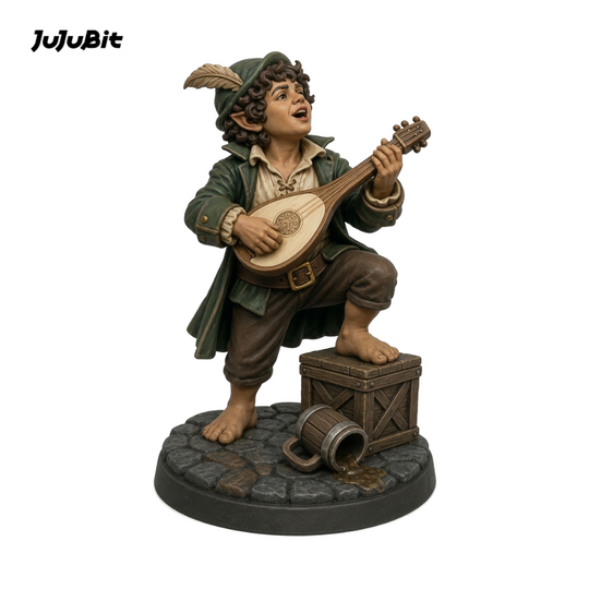Thornlute Halfling Bard-Detailed Sculpt Miniature for RPG, Display & Collection