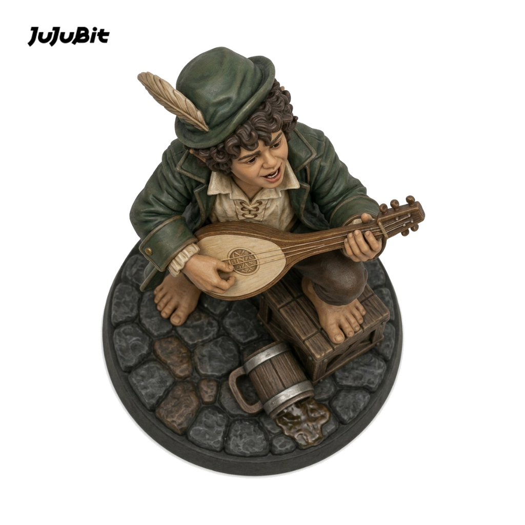 Thornlute Halfling Bard-Detailed Sculpt Miniature for RPG, Display & Collection