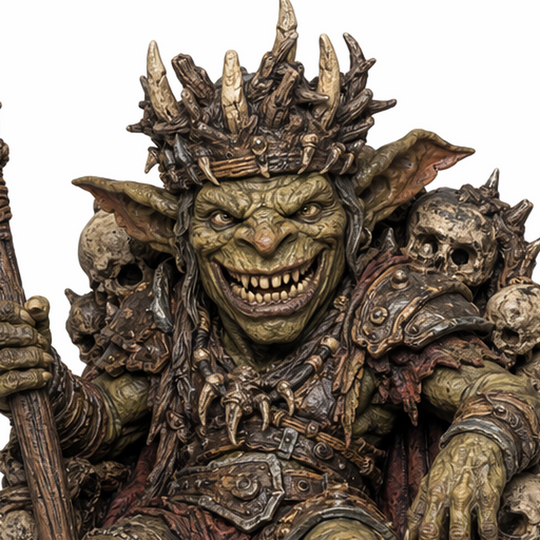 Thornmaw Goblin King-Detailed Sculpt Miniature for RPG, Display & Collection