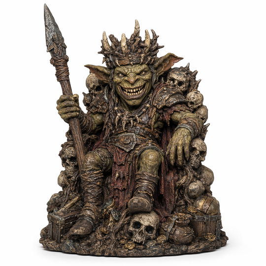 Thornmaw Goblin King-Detailed Sculpt Miniature for RPG, Display & Collection