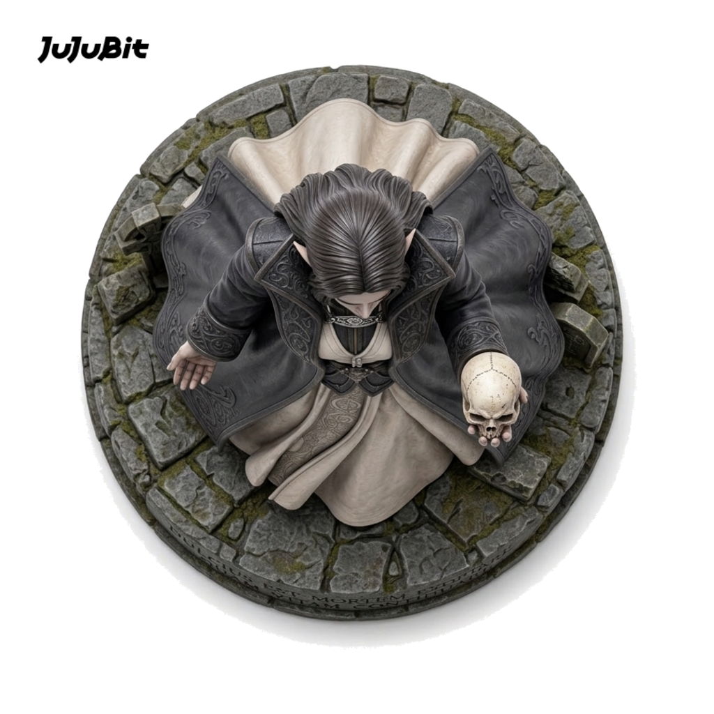 Thornveil Half-Elf Necromancer-Detailed Sculpt Miniature for RPG, Display & Collection