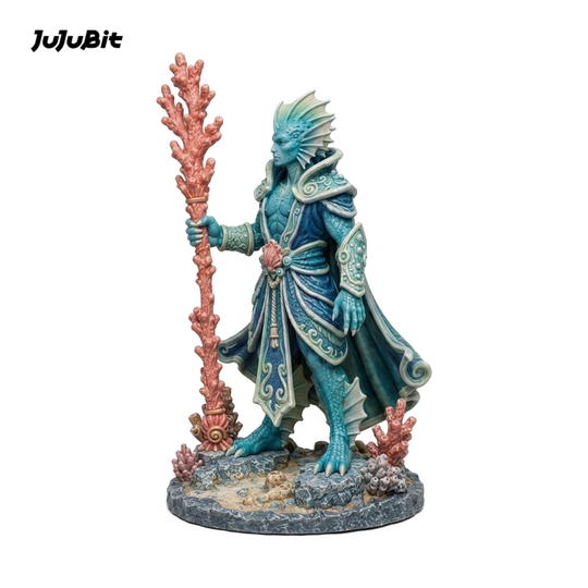 Tidecaller Triton Sorcerer-Detailed Sculpt Miniature for RPG, Display & Collection