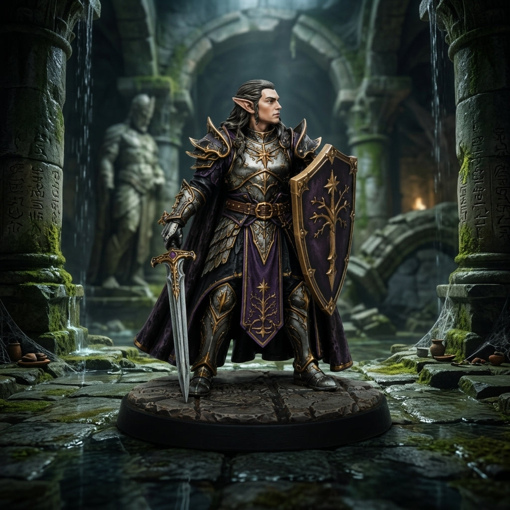 Twilight Oath Paladin-Detailed Sculpt Miniature for RPG, Display & Collection