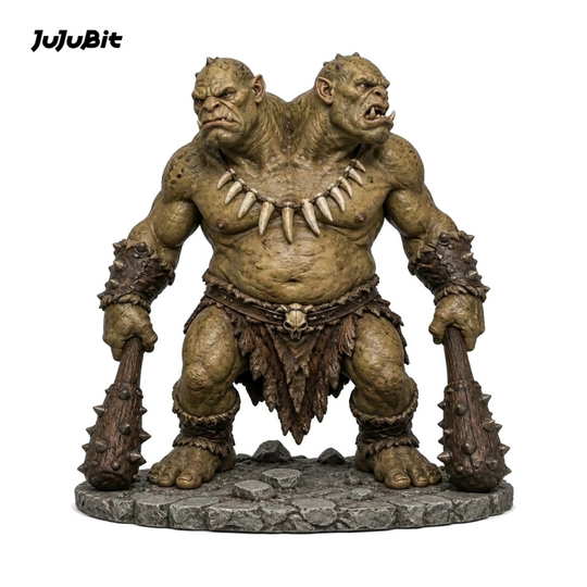 Twinskull Ettin-Detailed Sculpt Miniature for RPG, Display &amp; Collection