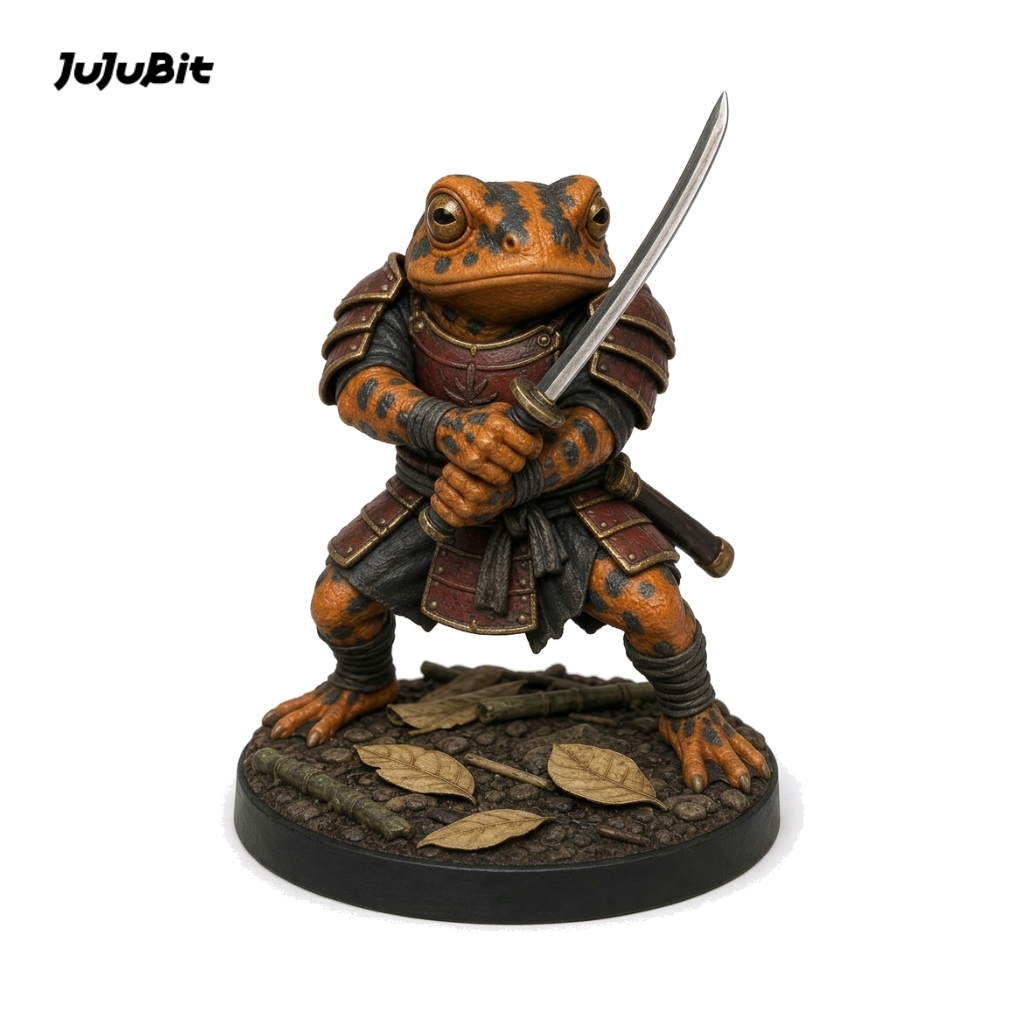Venomfang Grung Samurai-Detailed Sculpt Miniature for RPG, Display & Collection