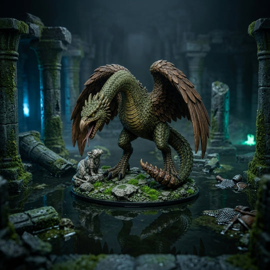 Venomspike Cockatrice-Detailed Sculpt Miniature for RPG, Display &amp; Collection