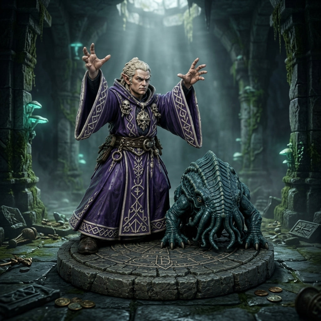 Voidcall Summoner-Detailed Sculpt Miniature for RPG, Display & Collection