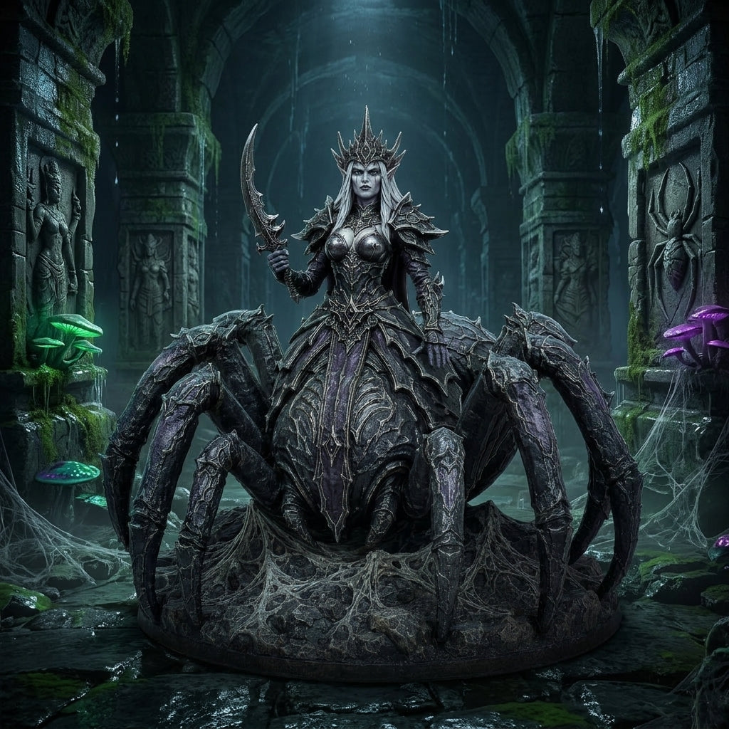 Widowsilk Drider Queen-Detailed Sculpt Miniature for RPG, Display & Collection