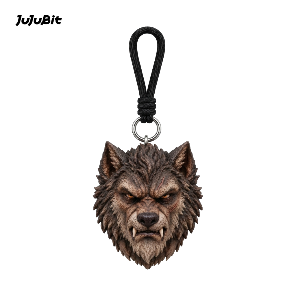 Wolf Head Keychain