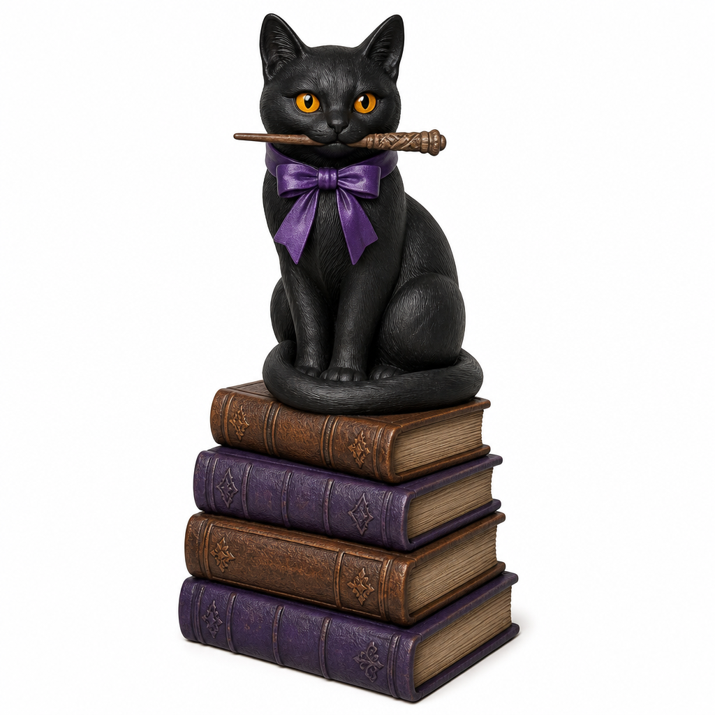 Black Cat Familiar-Detailed Sculpt Miniature for RPG, Display & Collection