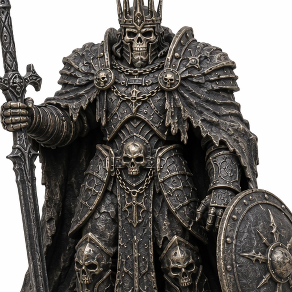 Ashen Wraith King-Detailed Sculpt Miniature for RPG, Display & Collection